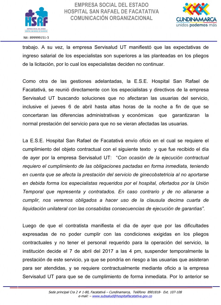 Microsoft Word - comunicado UNIDAD ALTO RIESGO OBSTETRICO.doc